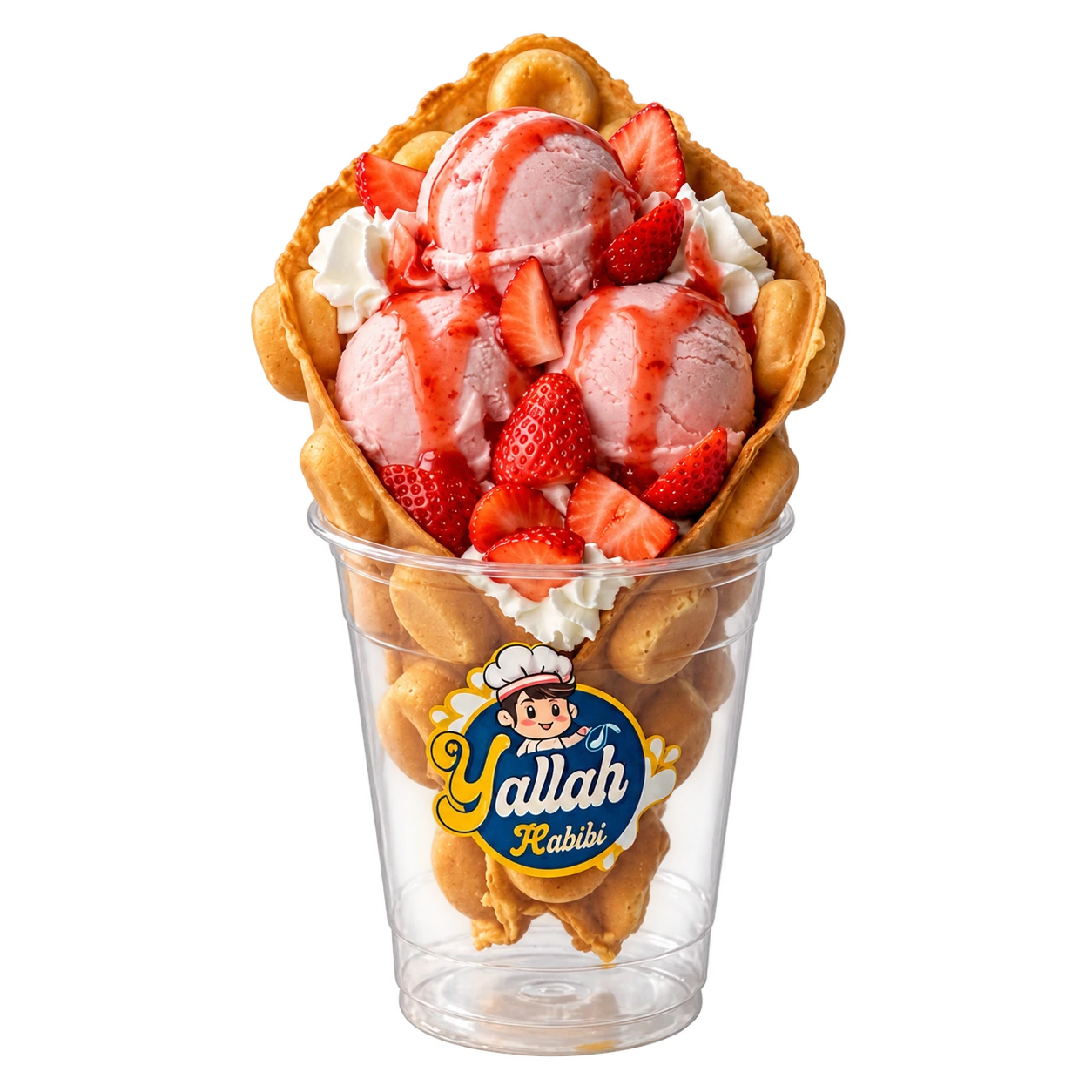 Strawberry Bubble Waffle